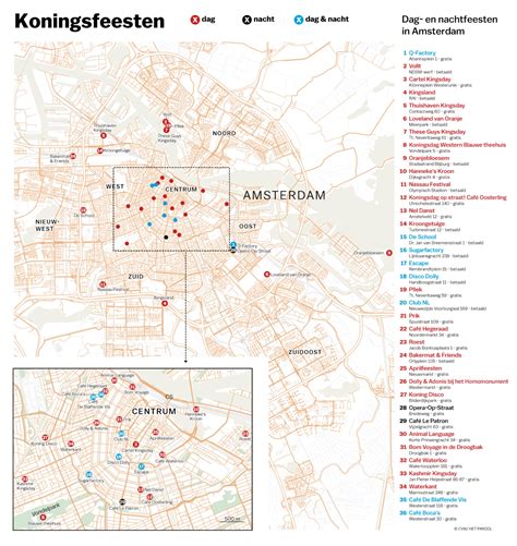 Amsterdam night clubs map