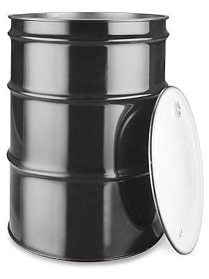 55GAL Buckets 55 Gallon Open Top Steel Drum with Lid | Pensacola Hardware Co