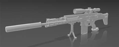 STL file SCAR-H MK17 Sniper Variant (unsupported) 🔫・3D printable model ...