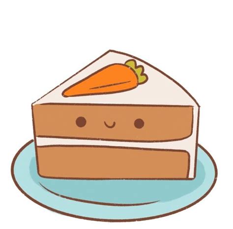 How to Draw a Slice of Carrot Cake - Draw Cartoon Style!