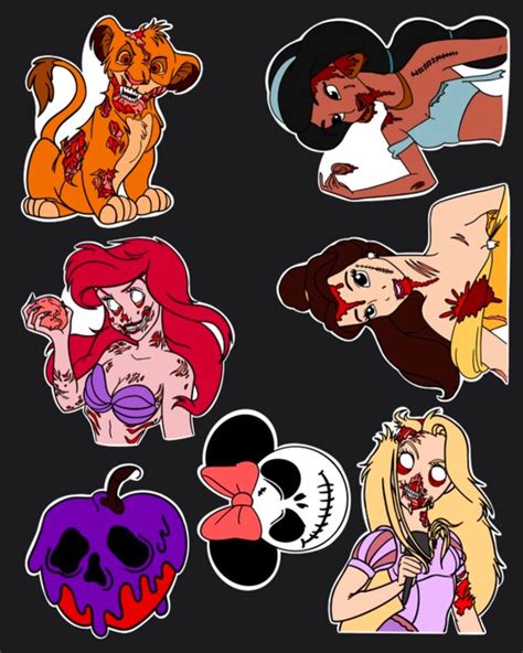 Dsney Halloween Stickers Cartoon - Etsy