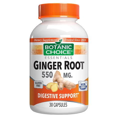 Botanic Choice Ginger Root 550 mg Herbal Supplement Capsules | Walgreens