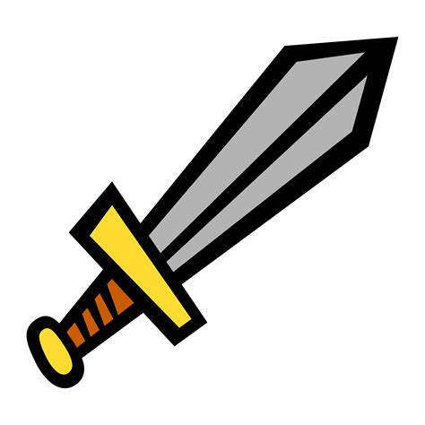 Metal Sword vector cartoon icon 552491 Vector Art at Vecteezy