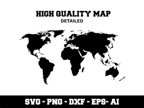 World Map Svg, World Map Print, World Map Printable, World Map Png, World Map Instant Download ...