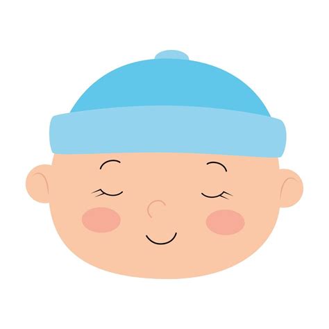 face of cute little baby boy isolated icon 4627863 Vector Art at Vecteezy