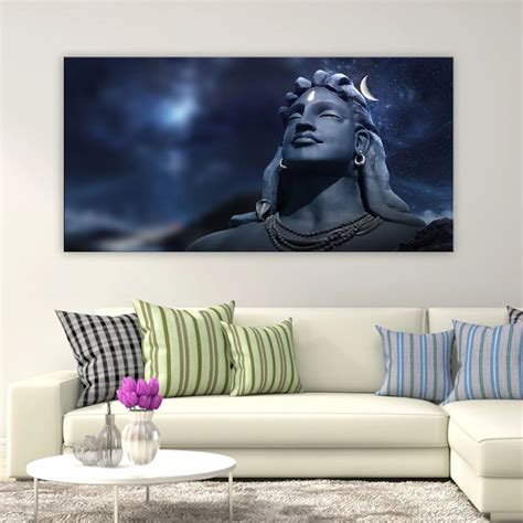 Adiyogi Lord Shiva Painting Shiva Poster Hindu Art Print - Etsy