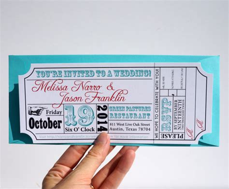 Movie Ticket Wedding Invitation | Etsy Australia | Invitación de boleto ...