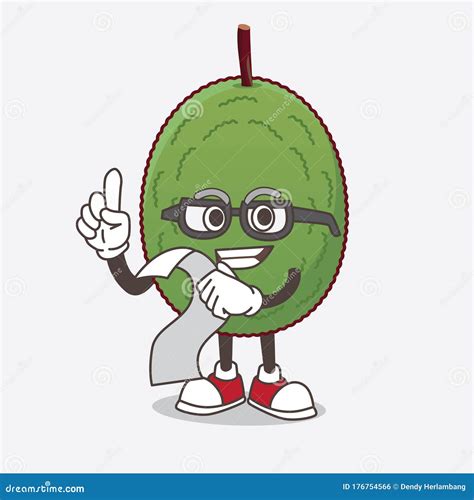 Jackfruit Cartoon Character With Love Cute Emoticon | CartoonDealer.com ...