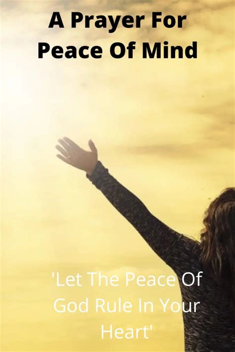 A Prayer For Peace Of Mind (With Bible Verses) - Faith Victorious