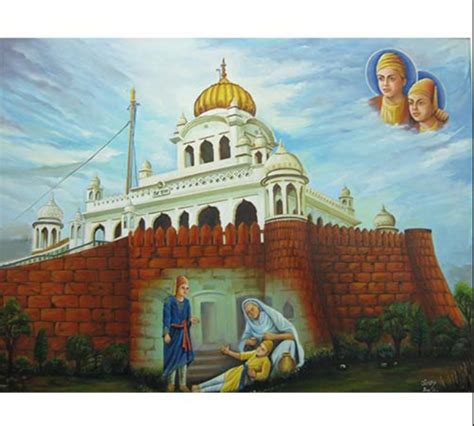 Mata Gujri Ji And Chote Sahibzade DC212OP Oil Paintings, Size: 36X48 Inch at best price in Delhi