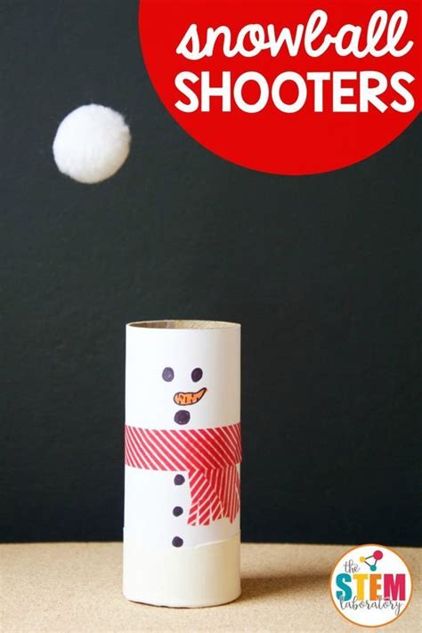 Snowball Shooters | Stem projects for kids, Winter activities for kids, Snowmen activities