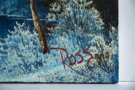 Bob Ross | Bob Ross Winter Moon Signed Original Painting Contemporary ...