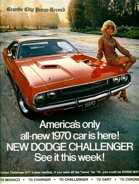 70' Challenger | New dodge challenger, Classic cars, Muscle car ads