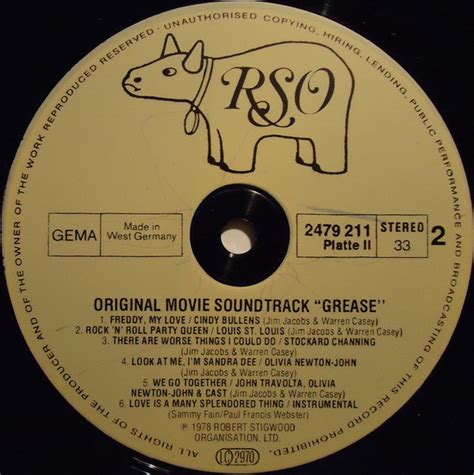 Various ‎– Grease (The Original Soundtrack From The Motion Picture ...