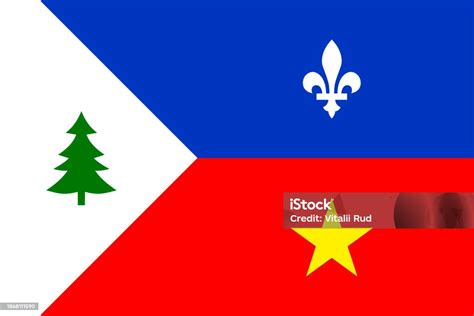 Flag Of Western Acadia Stock Illustration - Download Image Now - Blue ...