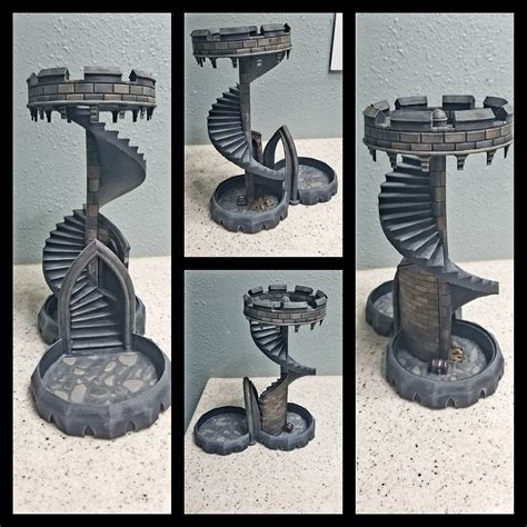 3D printed and painted dice tower is a thing of beauty