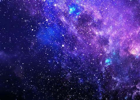 Cosmic Background With Twinkling Stars, Desktop Wallpaper, Wallpaper, Purple Background Image ...