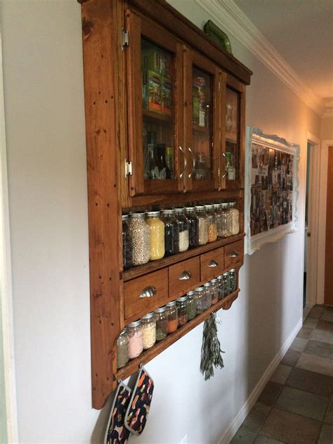 Spice Rack Mason Jar Shelf Chefs Spice Rack Organizer Wall - Etsy | Small kitchen decor, Wooden ...