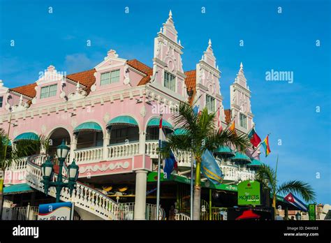 Downtown Oranjestad, capital of Aruba, ABC Islands, Netherlands Antilles, Caribbean Stock Photo ...