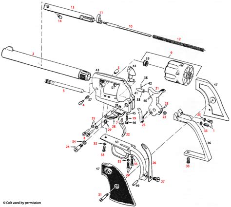 Colt® Single Action Army, 3rd Gen. Schematic - Brownells UK