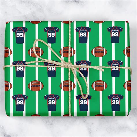 Football Jersey Wrapping Paper (Personalized) - YouCustomizeIt