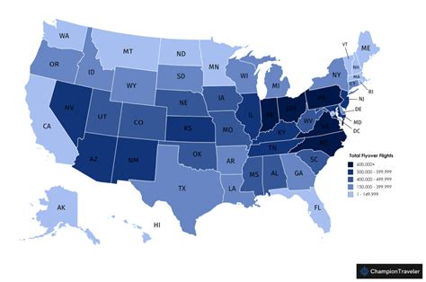 Flyover States: Flight Data Shows Which States Americans Think Are ...