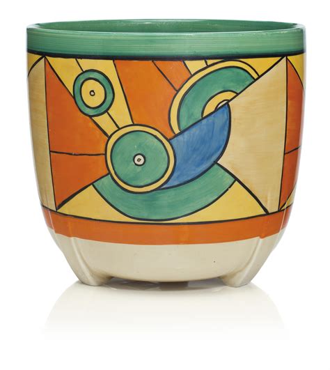 A CLARICE CLIFF LARGE JARDINIERE | Clarice cliff, Colorful pottery ...