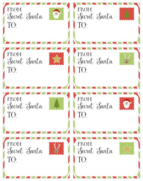 Secret Santa Cards Printable Free - Printable Word Searches