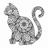 Mandala Cat Coloring Page For Kids 7848800 Vector Art At Vecteezy sketch template