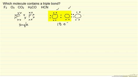 Lewis Structure: Triple Bond (Example) - YouTube