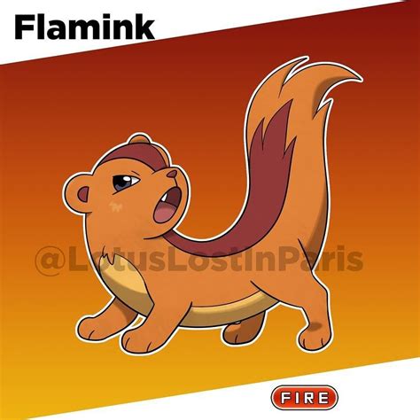 Camille Collette on Instagram: “Flamink (Flame + Mink) The Mink Pokemon ...