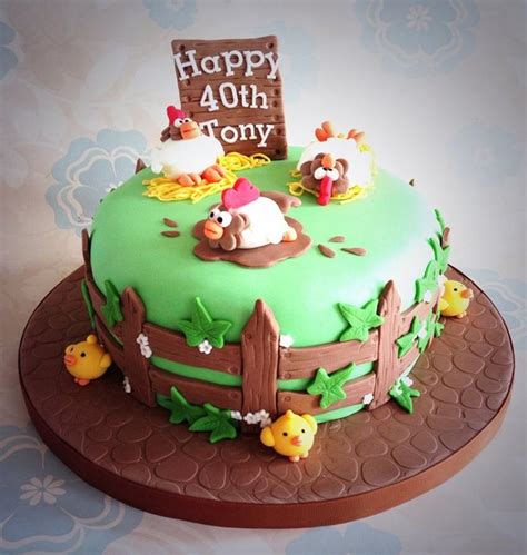 Chicken Birthday Cake - Cake by Sweet Treats of Cheshire - CakesDecor