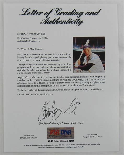 Mickey Mantle Signed Yankees 8x10 Photo (PSA) | Pristine Auction