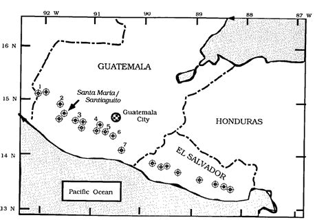 Santa Maria Volcano Map