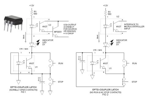 Optocoupler Latch Circuit - ElectroSchematics.com