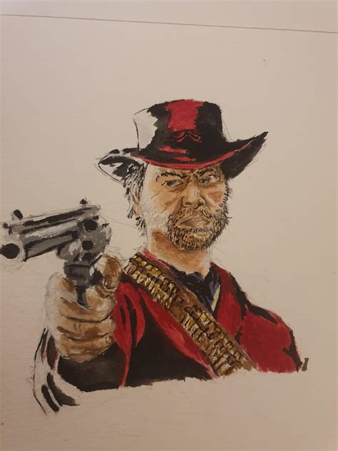 My attempt at the RDR2 cover art : r/reddeadredemption