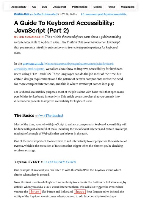 A Guide To Keyboard Accessibility Java Script (Part 2) — Smashing ...