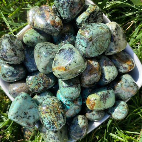 African Turquoise Stone African Turquoise Polished Tumbled | Etsy