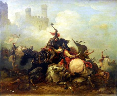 Battle between the Crusaders and the Saracens | Crusaders War Art ...