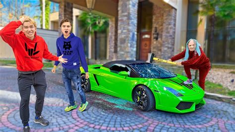 HID MY LAMBORGHINI at CARTER SHARER'S HOUSE TO STOP SCARY OLD LADY!! - YouTube