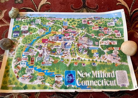 Vintage New Milford Retail Map Shows Local Businesses From 1983