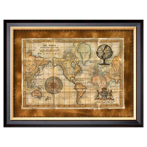 Expect More. Pay Less. | Map canvas print, Antique world map, World map art