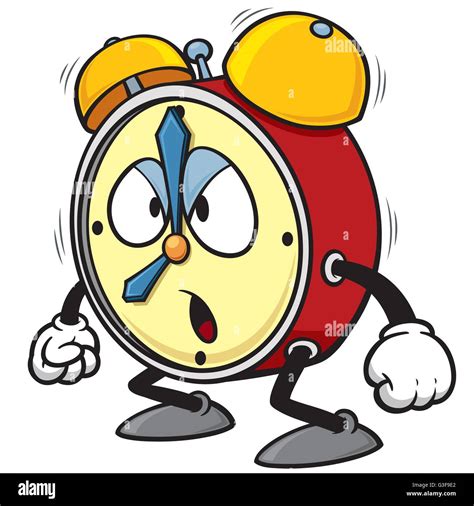 Vector illustration of Cartoon alarm clock Stock Vector Image & Art - Alamy