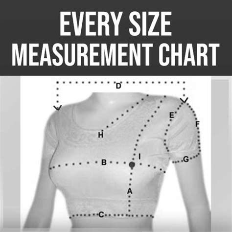 Blouse Cutting Measurement Chart | Every Size Chart - TailoringinHindi