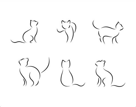 Cat SVG, Cat Line SVG Vector Illustration, Vector Clip Art, Cat Line Art, Line Vector Art, Cat ...