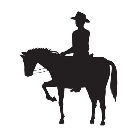 horse and cowboy silhouette 11253073 Vector Art at Vecteezy