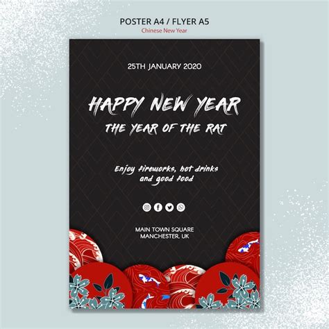 Chinese new year poster design for template | Free PSD File