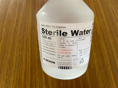 Sterile Water, Health & Nutrition, Medical Supplies & Tools on Carousell