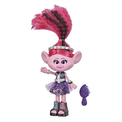 DreamWorks Trolls World Tour Glam Rockin' Poppy Fashion Doll with Dress and More, Toy for Girls ...