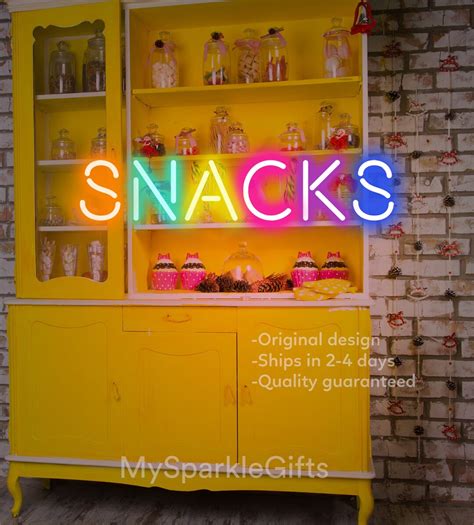 Snacks Neon Sign for Gourmet Shop Decor Custom Snack Bar LED - Etsy